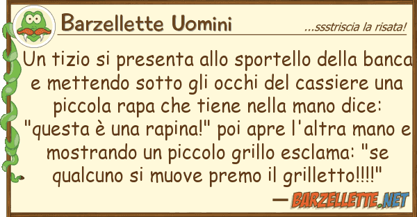 Barzellette Uomini tizio presenta sportello