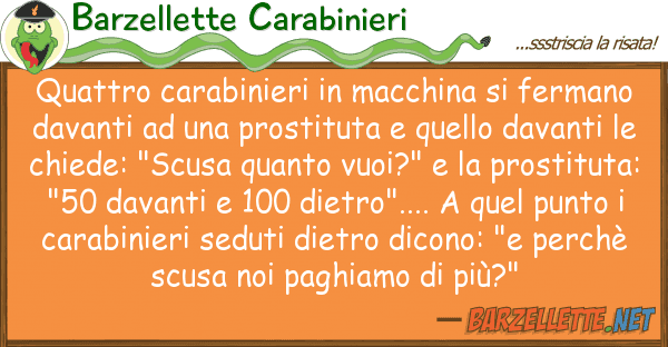 Barzellette Carabinieri quattro carabinieri macchina ferma