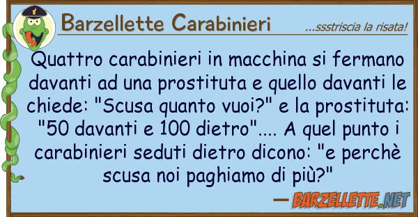 Barzellette Carabinieri quattro carabinieri macchina ferma
