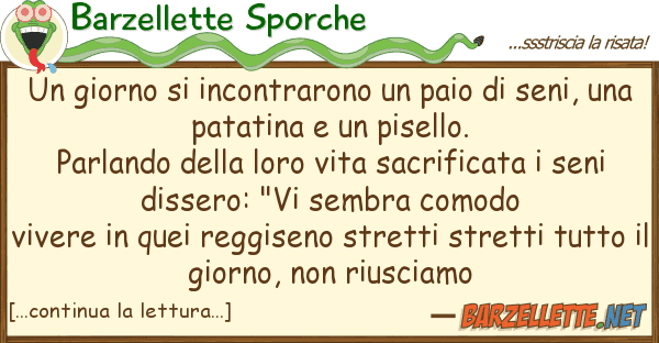Barzellette Sporche giorno incontrarono paio sen