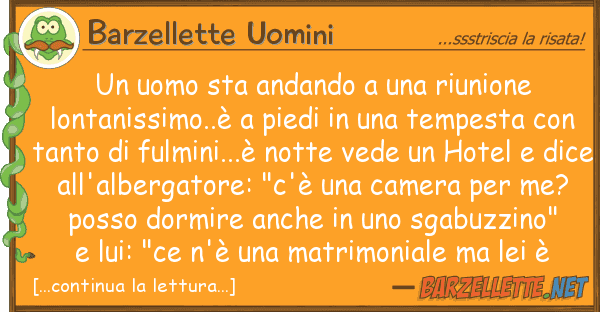 Barzellette Uomini uomo sta andando riunione lonta