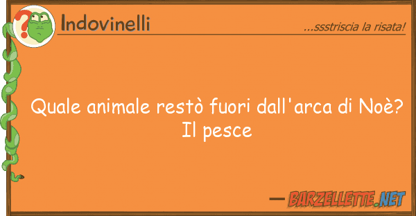 Indovinelli animale restò fuori dall'arca