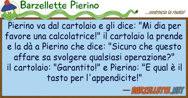 Barzellette Pierino pierino va cartolaio dice: "mi