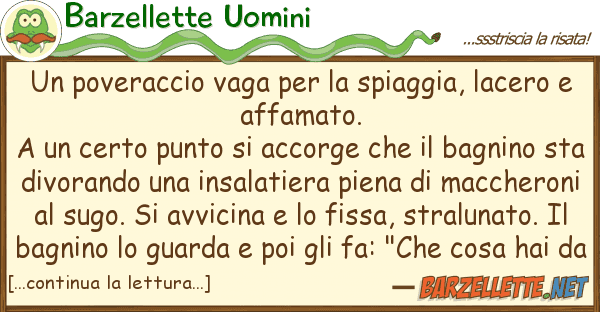 Barzellette Uomini poveraccio vaga spiaggia, lace