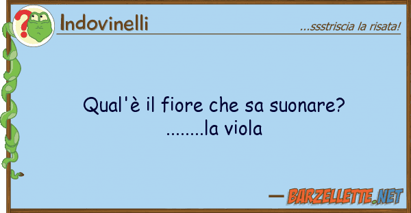 Indovinelli qual'è fiore sa suonare?........