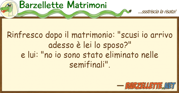 Barzellette Matrimoni rinfresco dopo matrimonio: "scusi