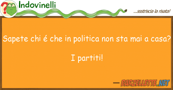 Indovinelli sapete é politica sta