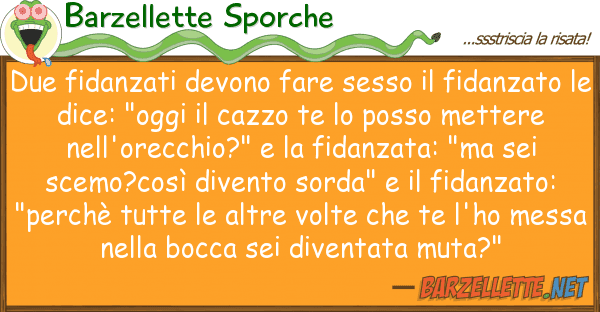 Barzellette Sporche due fidanzati devono fare sesso fidan