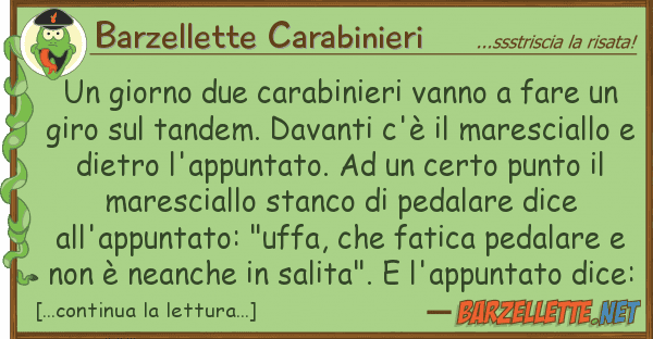 Barzellette Carabinieri giorno due carabinieri vanno fare u