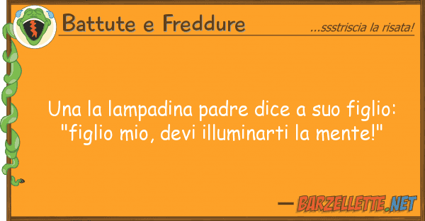 Battute e Freddure lampadina padre dice figlio