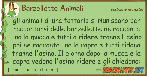 Barzellette Animali animali fattoria riuniscon