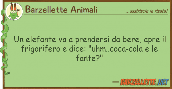 Barzellette Animali elefante va prendersi bere, apre