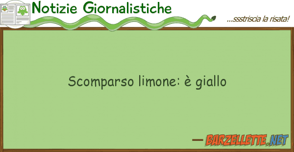 Notizie Giornalistiche scomparso limone: è giallo