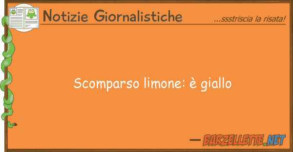 Notizie Giornalistiche scomparso limone: è giallo