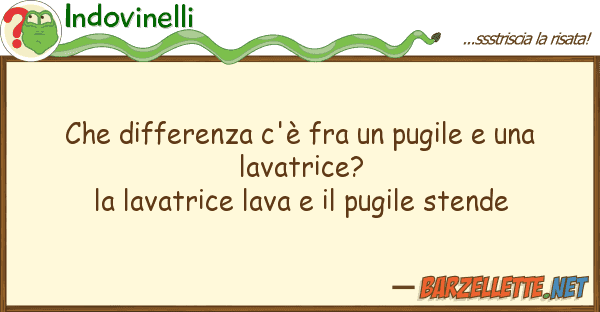 Indovinelli differenza c'è fra pugile