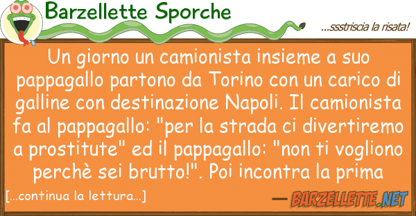 Barzellette Sporche giorno camionista insieme pa