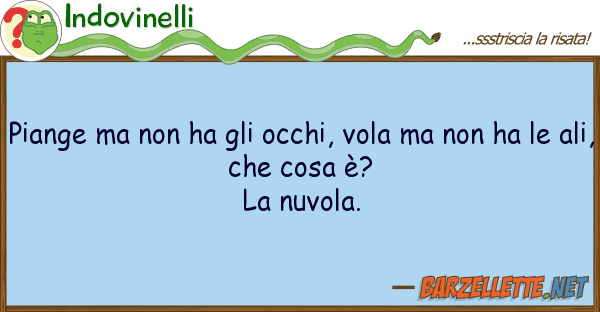 Indovinelli piange ha occhi, vola