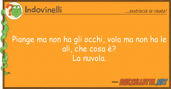 Indovinelli piange ha occhi, vola