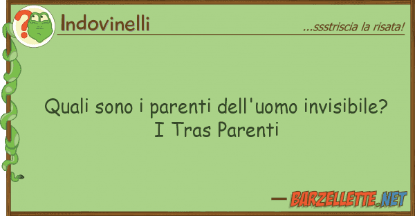 Indovinelli quali sono parenti dell'uomo invisibil