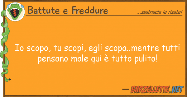 Battute e Freddure scopo, scopi, egli scopa..mentre t