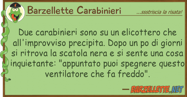 Barzellette Carabinieri due carabinieri sono elicottero ch