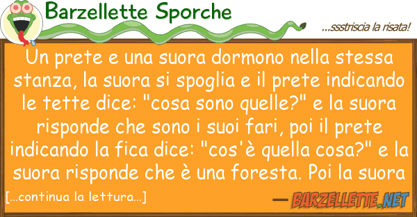 Barzellette Sporche prete suora dormono stess