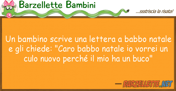 Barzellette Bambini bambino scrive lettera babbo na