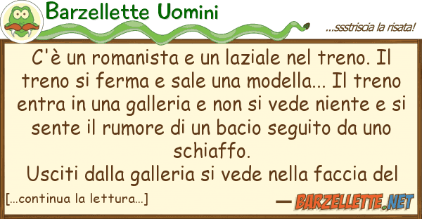 Barzellette Uomini c'è romanista laziale treno