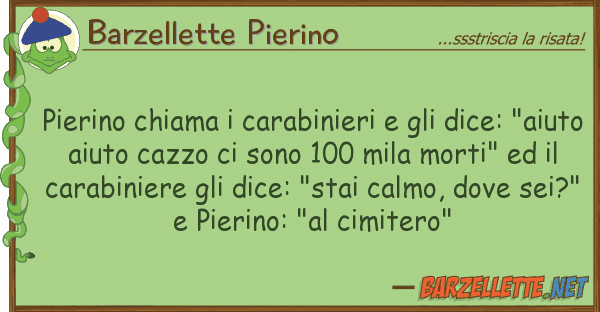 Barzellette Pierino pierino chiama carabinieri dice: