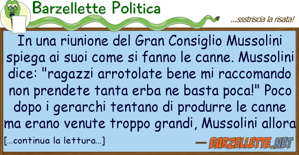 Barzellette Politica riunione gran consiglio musso