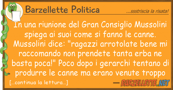 Barzellette Politica riunione gran consiglio musso