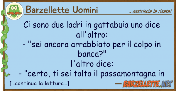 Barzellette Uomini sono due ladri gattabuia dice
