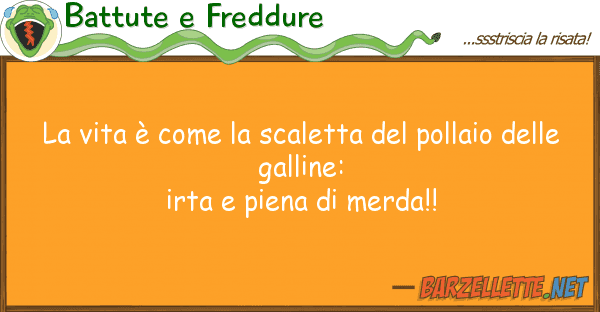 Battute e Freddure vita è scaletta pollaio