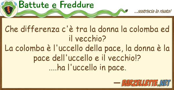 Battute e Freddure differenza c'è donna colo