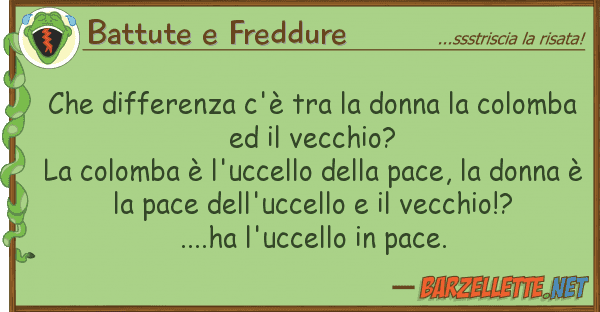 Battute e Freddure differenza c'è donna colo