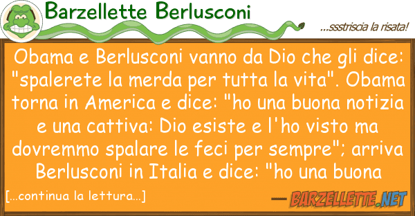 Barzellette Berlusconi obama berlusconi vanno dio