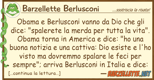 Barzellette Berlusconi obama berlusconi vanno dio