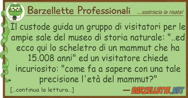 Barzellette Professionali custode guida gruppo visitatori
