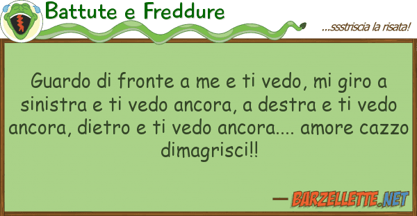 Battute e Freddure guardo fronte me vedo, giro