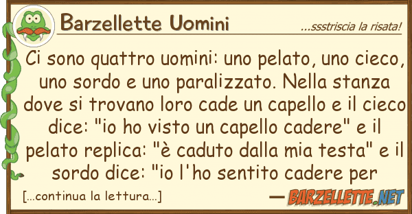 Barzellette Uomini sono quattro uomini: pelato,