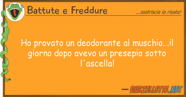 Battute e Freddure ho provato deodorante muschio...il