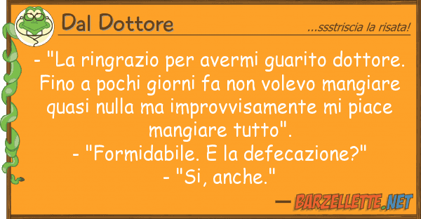 Dal Dottore - "la ringrazio avermi guarito dotto