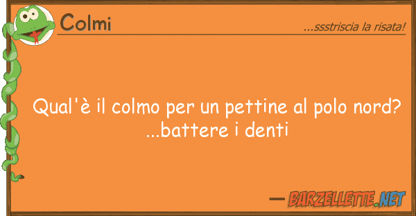 Colmi qual'è colmo pettine polo