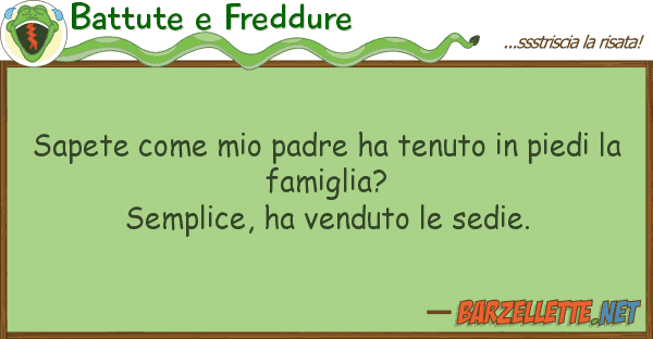 Battute e Freddure sapete padre ha tenuto piedi