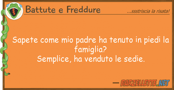 Battute e Freddure sapete padre ha tenuto piedi