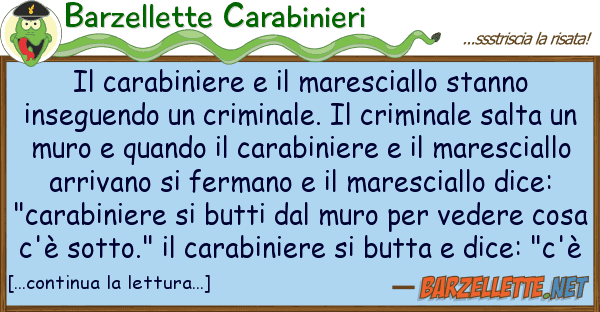 Barzellette Carabinieri carabiniere maresciallo stanno