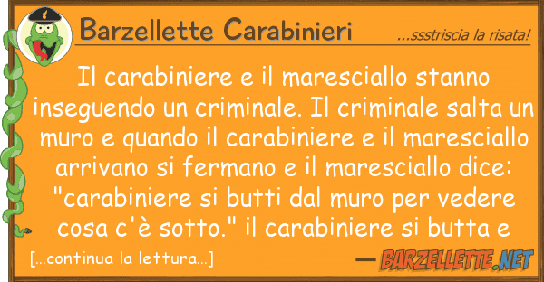 Barzellette Carabinieri carabiniere maresciallo stanno