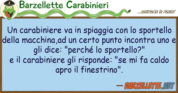 Barzellette Carabinieri carabiniere va spiaggia spo