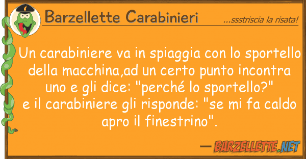 Barzellette Carabinieri carabiniere va spiaggia spo