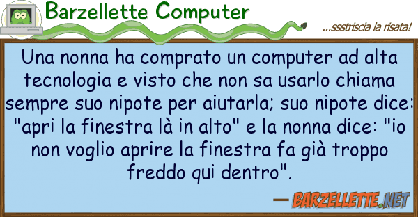 Barzellette Computer nonna ha comprato computer alt